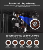 Nouvelle arrivée Machine à café 20 Bar Ulka Pump 1500W avec manomètre avec affichage de l'heure Machine à café semi-automatique
