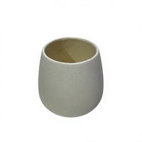 Pot de fleurs en résine de pierre blanche de style nordique minimaliste moderne Wabi Sabi, forme de larme arrondie, pour plantes d'intérieur et d'extérieur