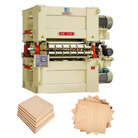 Machine à poncer les panneaux de placage de bois à double tête double face pour le calibrage ligne de production de ponçage à large bande de contreplaqué