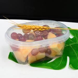 Clear Plastic Portable Food Container <strong>Mix</strong> Fruit <strong>Box</strong> Lid Reusable Yogurt Salad Ellipse Shape Freezable Recyclable Takeout <strong>Box</strong> - Product Image 5