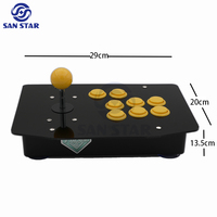 Mini Arcade Console avec Joystick et 6 boutons dans un étui en acrylique. Entrée USB Jamma et MAME Prêt