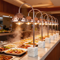 XINGPAI Autres fournitures hôtelières et de restauration : Lampes chauffantes infrarouges en marbre et acier inoxydable pour la restauration
