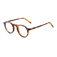 Montures de lunettes rondes en acétate pour hommes et femmes Montures de lunettes personnalisées Montures optiques haut de gamme de haute qualité