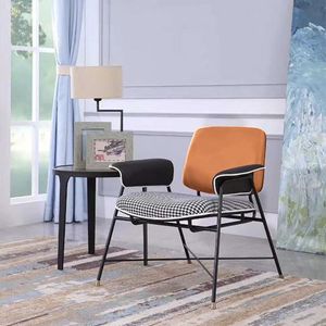 Poltrona Moderna <span class=keywords><strong>in</strong></span> Pelle PU con Base <span class=keywords><strong>in</strong></span> Metallo, Altezza Regolabile, Sedia da Pranzo per Ristorante e Soggiorno, Comoda Poltrona Relax - Product Image 4
