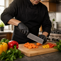 Ensemble de 3 couteaux de chef Kiritsuke Nakiri faits à la main avec manche en G10, acier Damas à 67 couches, design ambidextre, pour la préparation des repas