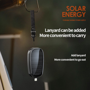 Mini banco de energía para acampar al aire libre para IOS 1200mAh Cargador de Banco de energía solar portátil Llavero solar - Product Image 2