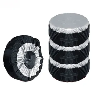 Topdrive-funda protectora de cuero para neumático de rueda de repuesto de coche, LOGO de suv, 14 ", 15", 16 "y 17"