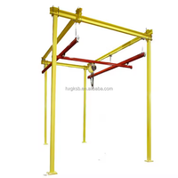 Grue légère KBK pour ligne de traitement du verre, levage de composants, système de rail aérien en aluminium, manutention de matériaux, charge légère