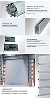 Porte anti-tempête moderne finie, portes enroulables, fabricant chinois, volet de rangement autoportant avec porte coulissante en aluminium à persiennes pour entrepôt