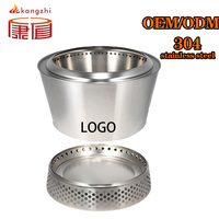 Brasero sans fumée en acier inoxydable 304, à combustion secondaire, portable, pour camping extérieur, barbecue de table, surface peinte