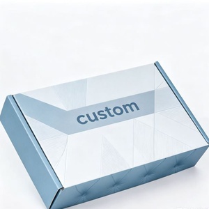 Caja de Envío Personalizada al por Mayor con Logotipo Privado, Caja de Envío con Textura para Ropa y Cosméticos - Product Image 1