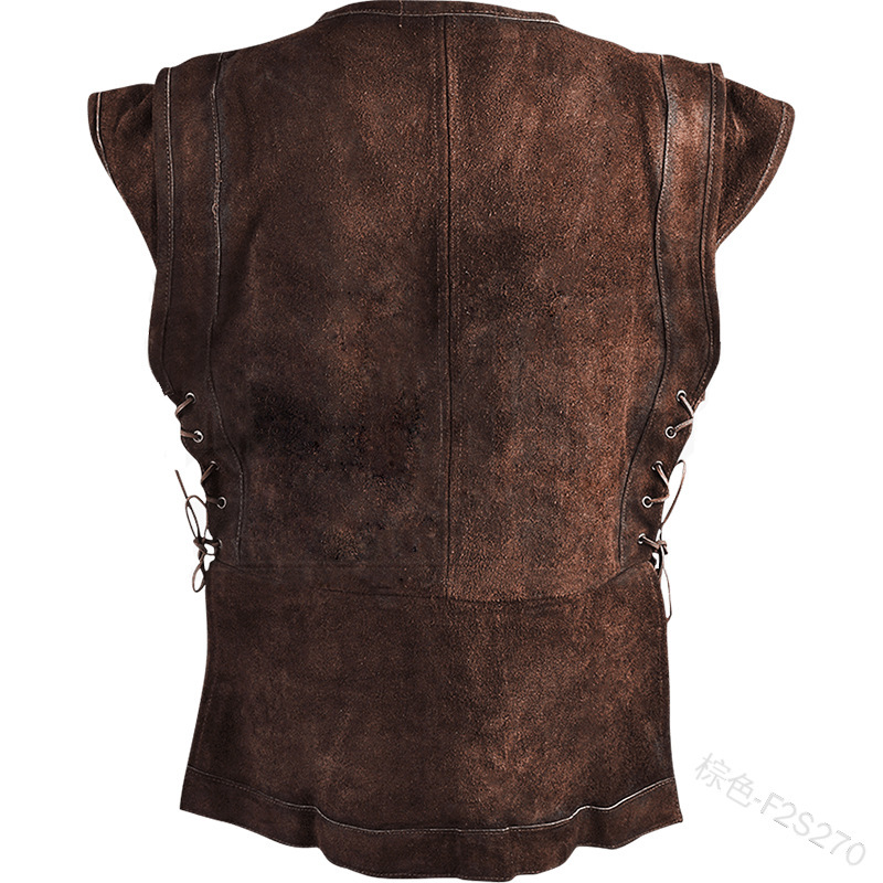 Chaleco Vikingo Medieval Sin Mangas Para Hombre | Traje Renacentista Con Cola Victoriana | Abrigo De Caballero Vintage Para Carnaval Y Fiestas Temáticas