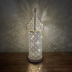 2023 Metalen Ambachten Holle Led Lampen En Lantaarns Decoratieve Kamp Sky Marokaanse Ramadan Lantaarn Voor Eid Mubarak Ramadan Decoraties