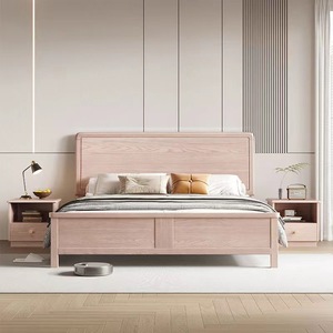 Cama Doble <span class=keywords><strong>de</strong></span> Madera Maciza <span class=keywords><strong>de</strong></span> Fresno <span class=keywords><strong>de</strong></span> Lujo Premium con Lámpara, Muebles <span class=keywords><strong>de</strong></span> Dormitorio, <span class=keywords><strong>Camas</strong></span> <span class=keywords><strong>de</strong></span> Madera, <span class=keywords><strong>Camas</strong></span> King Size con Almacenamiento - Product Image 2