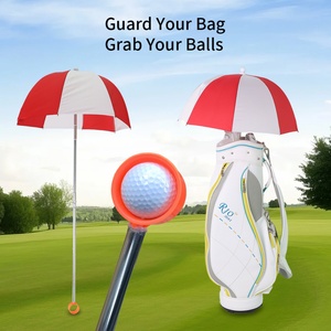 Wholesale Windproof Straight Manual Golf Ball Picker <b>Umbrella</b> for Rainy Golf Course and Club Protection - Product Image 2