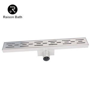 Drenaje de Piso Rectangular Moderno de Acero Inoxidable 304 Cromado, Rejilla Oculta Anti-Olor para Balcones y Hoteles, de Larga Duración - Product Image 1