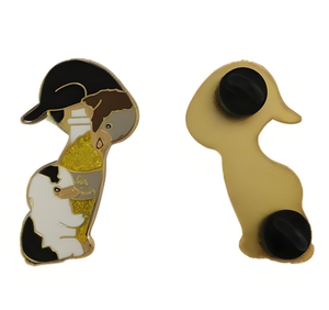 Precio al por mayor de fábrica, gran oferta, aleación de Zinc, esmalte duro Gritty, insignia de Pin de gato personalizada con embragues de goma - Product Image 1