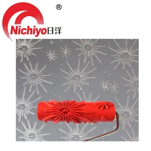 Hot Sale 5 inch 3D Rubber Decorative Wall Painting Roller Pattern Design Roller