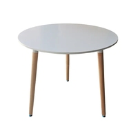 Ensemble de meubles de cuisine et de restaurant, table et chaises en plastique, tables à manger en bois MDF blanc à vendre
