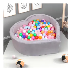 Wholesale Ocean Pool Large Baby Soft Foam Ball Pit Pool Heart Shape Ball Pit With Slide