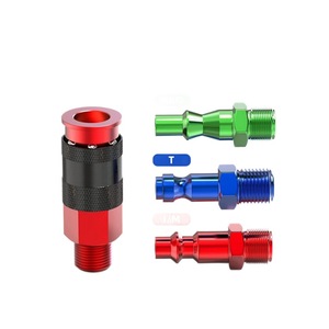 Aluminum Quick Coupling 1/4 Npt External <b>Thread</b> Pneumatic <b>Tool</b> Accessory For Retrofit Upgrade - Product Image 5