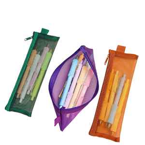 Étuis à crayons mini transparents en maille, vente en gros d'usine, adaptés aux étudiants et au bureau, logo et couleur personnalisés - Product Image 3