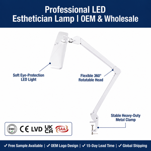 Portable White 84 PCS SMD LED Dent Workshop Office Use Adjustable Dimmable Swing Arm Machine Repair Work Desk Task <b>Light</b> - Product Image 1
