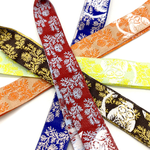 Custom Adjustable Slide Lock Fabric Event Bracelet Gold Thread Polyester Silk Satin Ribbon Wristband for Festival