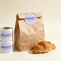 Étiquettes personnalisables pour produits de boulangerie, imperméables, résistantes à la chaleur, autocollantes, respirantes, séchage rapide, en vinyle, avec code-barres, pour scellage de marque