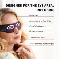 Masque oculaire de luminothérapie rouge personnalisé IBN, lumière infrarouge proche, élimine les cernes et les rides, recharge USB, matériau en silicone IBN615
