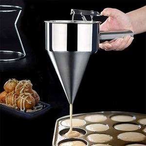Dispensador de Masa para Panqueques y Repostería de Acero Inoxidable 2026, con Soporte, Capacidad de 600/1200ml, Ecológico, Logotipo Personalizado, Embudo - Product Image 3
