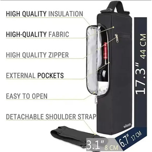 Sacs de <span class=keywords><strong>golf</strong></span> souples à bandoulière réglable avec 6 canettes de bière et 2 bouteilles de vin isolées Catégorie de produit Sacs isothermes - Product Image 2