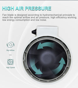 Kipas Aliran Aksial Hon&Guan, Kipas Penghisap Asap Dapur 125mm, Kipas Saluran Inline, Volume Udara Besar, Kipas Penghilang Asap - Product Image 6