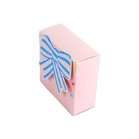 Nouvelle conception haut de gamme, boîte à cartes rose et blanc doux avec logo personnalisé, laminage mat et doublure en éponge pour emballage cosmétique de crème pour les yeux