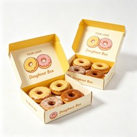 Caja Biodegradable para Donuts, en Oferta, de Cartón Resistente a la Grasa, Ecológica, Personalizable, para Pasteles y Alimentos