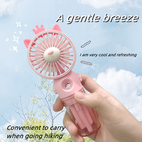 Ventilateur portable personnel rechargeable, mini ventilateur à pulvérisation, humidificateur d'air frais pour extérieur