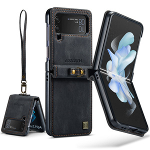 Étui de protection antichute et antichoc en cuir de luxe avec support pliable et cordon, plusieurs couleurs, pour téléphones <span class=keywords><strong>Z</strong></span> Flip 7 6 5 4 en PU - Product Image 5