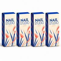 Cartons pliants personnalisés écologiques avec impression offset et pelliculage mat pour l'emballage de kits de pinceaux cosmétiques et de nail art