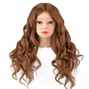 Tête de Mannequin de qualité réutilisable tête de poupée d'entraînement de cheveux humains pour coiffeur - Product Image 4