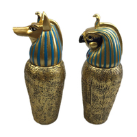 Boîte de rangement de figurines antiques gothiques et déites Hapi, pot canopique Statue quatre fils d'horus pour décoration de Collection