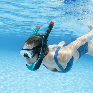 Bestway 24060 पूरा चेहरा स्नॉर्कलिंग मुखौटा सेट गियर Snorkeling वयस्कों डाइविंग चश्में मुखौटा सूखी शीर्ष स्नोर्कल