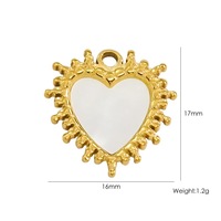 Pendentif en acier inoxydable plaqué or 14 carats avec perles blanches, pierres naturelles, améthyste, fleur, queue de poisson, crème glacée