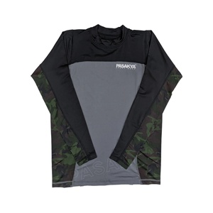 カスタムロゴ高品質卸売無地柔術フィットネス水着プリント長袖MMAメンズBjj RashGuard - Product Image 1