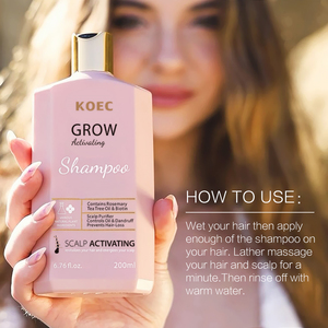 Champú Activador de Crecimiento KOEC, Extracto Natural de Plantas, Reduce <span class=keywords><strong>la</strong></span> Caída <span class=keywords><strong>del</strong></span> <span class=keywords><strong>Cabello</strong></span>, <span class=keywords><strong>Tratamiento</strong></span> Capilar Vegano y Orgánico <span class=keywords><strong>para</strong></span> <span class=keywords><strong>Cabello</strong></span> Rizado y Encrespado - Product Image 3