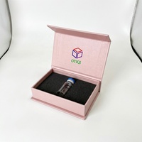 Boîte d'emballage rigide magnétique personnalisée avec couvercle rabattable et doublure en éponge, design portable pour flacons de peptides de 3 ml, option de gaufrage