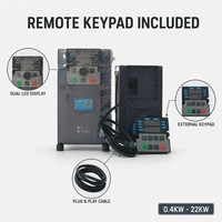 Vekont IP55 G630-HP 380V convertisseur de fréquence contrôleur de moteur à courant alternatif monophasé étanche à usage industriel compresseurs VFD