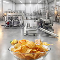Productielijn voor aardappelchips, ultradunne aardappelsnijmachine voor de productie van luxe chips, PLC intelligente besturing