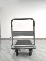 Carretilla de Plataforma con Ruedas Neumáticas de 8 Pulgadas, Gran Capacidad de Carga, Plegable, para Transporte de Mercancías en Fábricas