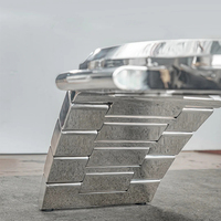 Designer nouvelle table basse créative de luxe en acier inoxydable villa de luxe salon montre table basse