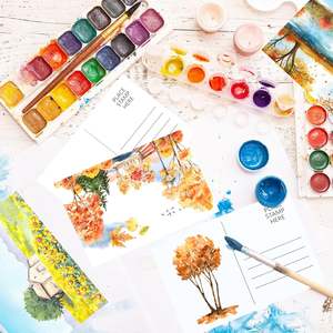 100 cartes postales aquarelles 4x6, papier <span class=keywords><strong>aquarelle</strong></span> 100% coton pur 140 lb/300 g/m², taille personnalisable, vierges, naturelles - Product Image 4